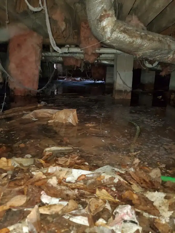 Crawl space flood assessment for Commercial Water Damage Restoration in Haverhill